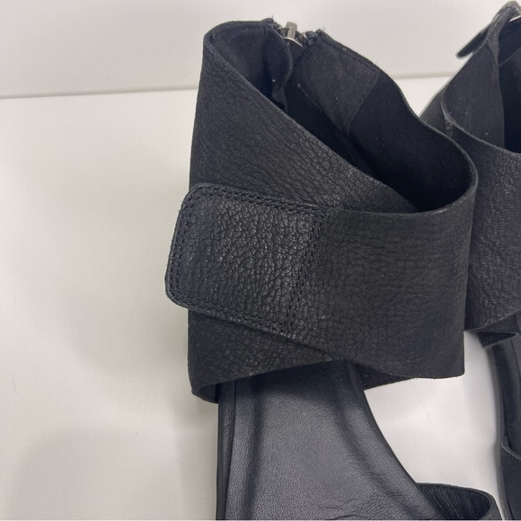 Eileen Fisher Women’s 7.5 Black Tumbled Nubuck Suede Pointed Toe Strap Shoes - Picture 5 of 13